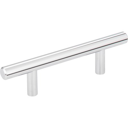 ELEMENTS BY HARDWARE RESOURCES 3" Center-to-Center Polished Chrome Naples Cabinet Bar Pull 136PC